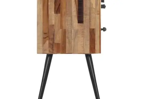 Noptieră, 47x31,5x60 cm, lemn masiv de tec - 4/5