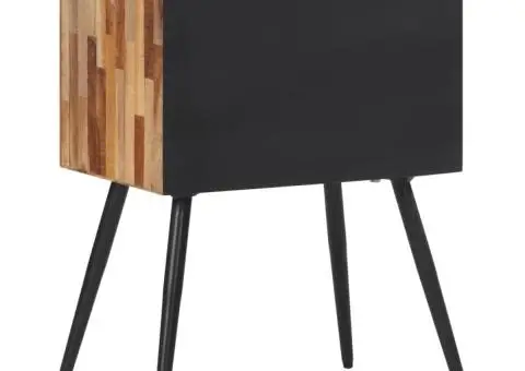 Noptieră, 47x31,5x60 cm, lemn masiv de tec - 5/5