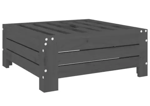 Mască pentru suport de umbrelă, gri, lemn masiv de pin - 2/5