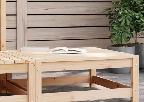 Taburet de grădină, 70x70x30 cm, lemn masiv de pin - 1/5