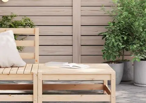 Taburet de grădină, 70x70x30 cm, lemn masiv de pin - 3/5