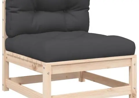 Canapele de grădină fără cotiere cu perne 2 buc. lemn masiv pin - 5/5