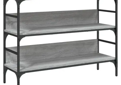 Măsuță consolă, gri sonoma, 100x32x75 cm, lemn prelucrat - 2/5