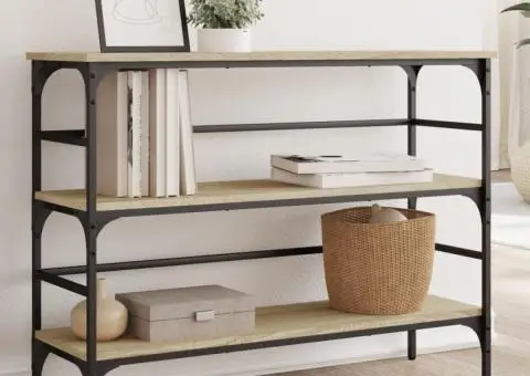 Măsuță consolă, stejar sonoma, 100x32x75 cm, lemn prelucrat - 1/5