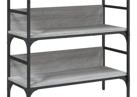 Măsuță consolă, gri sonoma, 75x32x75 cm, lemn prelucrat - 2/5