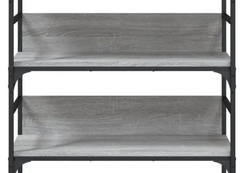 Măsuță consolă, gri sonoma, 75x32x75 cm, lemn prelucrat - 5/5