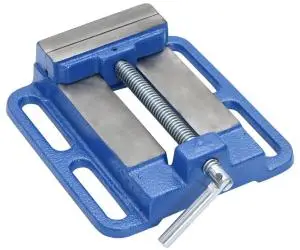 vidaXL Menghină pentru presă de frezat, albastru, 100 mm, fontă