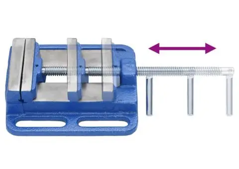 Menghină pentru presă de frezat, albastru, 100 mm, fontă - 5/5