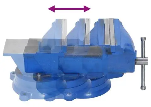 Menghină de banc, albastru, 125 mm, fontă - 5/5