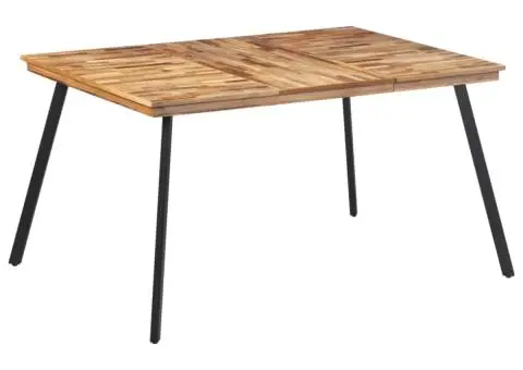 Masă de sufragerie, 148x97x76 cm, lemn masiv de tec - 1/5