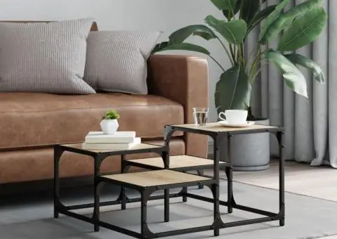 Măsuță de cafea, stejar sonoma, 68x68x40 cm, lemn prelucrat - 3/5