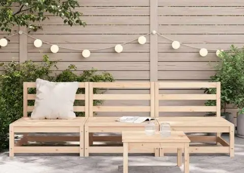 Canapele grădină fără cotiere, 3 buc., 70x70x67 cm - 3/5