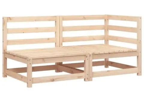 Canapea de grădină cu 2 locuri, lemn masiv de pin - 2/5