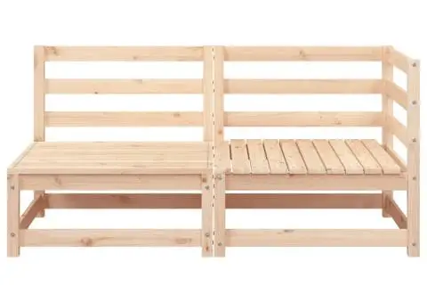 Canapea de grădină cu 2 locuri, lemn masiv de pin - 4/5