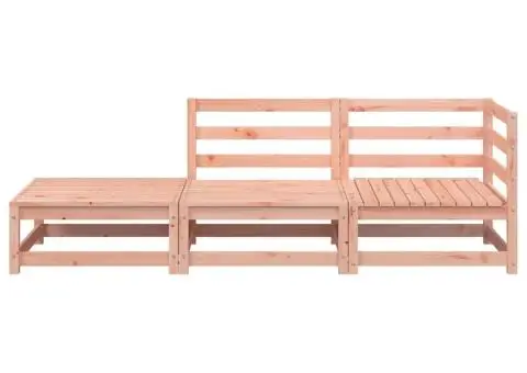 Canapea de grădină cu taburet și 2 locuri, lemn masiv douglas - 4/5