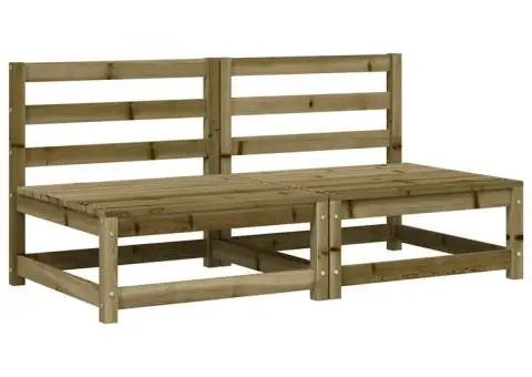 Canapele de grădină fără cotiere, cu perne, 2 buc. - 4/5