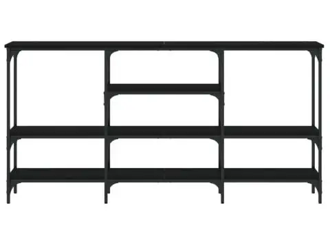 Măsuță consolă, negru, 160x29x80 cm, lemn compozit - 5/5