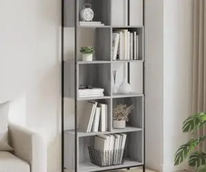 vidaXL Bibliotecă, gri sonoma, 72x28x172 cm, lemn prelucrat