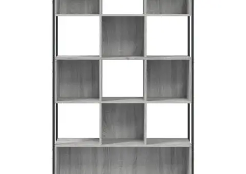 Bibliotecă, gri sonoma, 102x28x172 cm, lemn prelucrat - 5/5