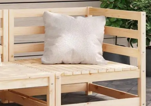 Canapea de colț de grădină, 70x70x67 cm, lemn masiv pin - 1/5