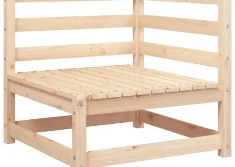 Canapea de colț de grădină, 70x70x67 cm, lemn masiv pin - 2/5