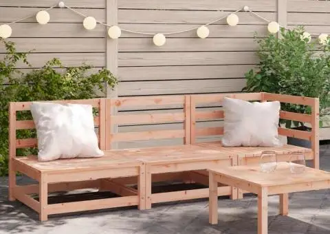 Canapea de grădină cu 3 locuri, lemn masiv douglas - 1/5