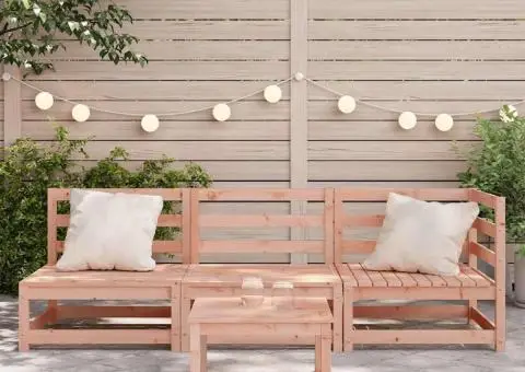 Canapea de grădină cu 3 locuri, lemn masiv douglas - 3/5