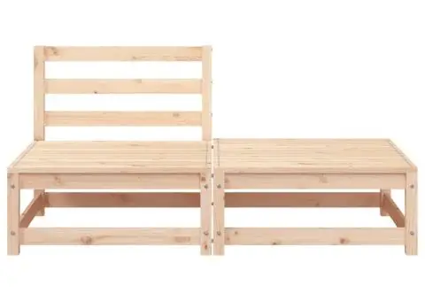 Canapea de grădină fără brațe cu taburet, lemn masiv de pin - 4/5