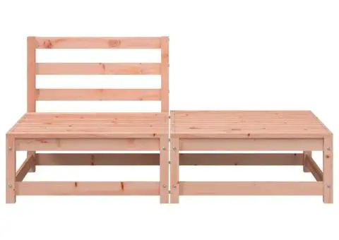 Canapea de grădină fără cotiere cu taburet, lemn masiv douglas - 4/5