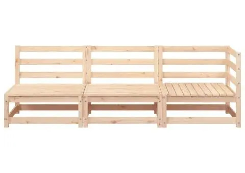 Canapea de grădină cu 3 locuri, lemn masiv de pin - 4/5