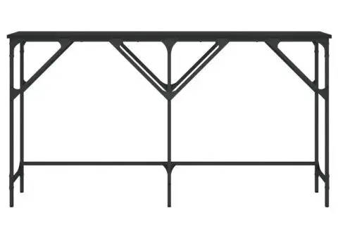 Măsuță consolă, negru, 140x29x75 cm, lemn compozit - 4/5