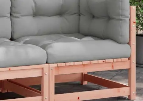 Canapea colțar de grădină, cu perne, lemn masiv douglas - 1/5