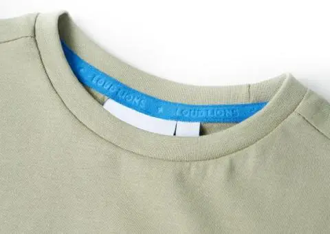 Tricou pentru copii cu mâneci scurte, kaki deschis, 104 - 3/5