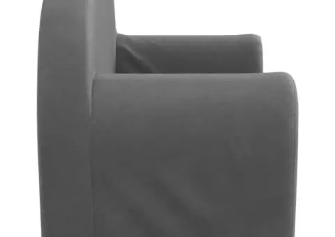 Canapea extensibilă de copii cu 2 locuri, antracit, pluș moale - 5/5