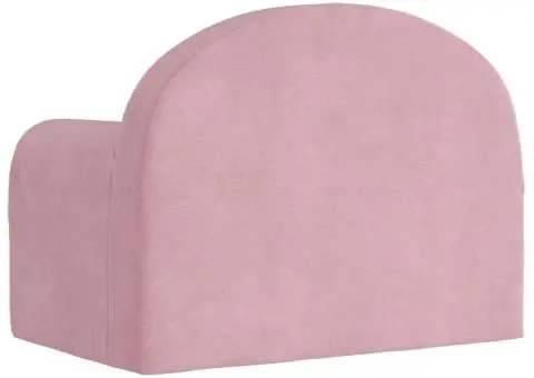 Canapea pentru copii, roz, pluș moale - 5/5