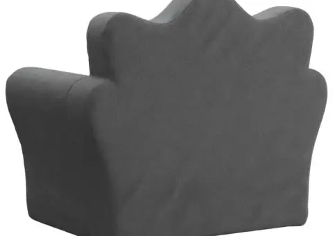 Canapea pentru copii, antracit, pluș moale - 5/5