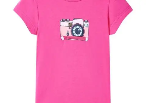 Tricou pentru copii, roz închis, 140 - 1/5