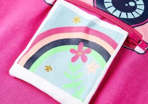 Tricou pentru copii, roz închis, 140 - 5/5