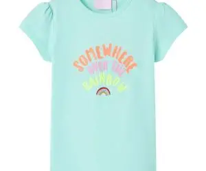 Tricou pentru copii, turcoaz deschis, 128