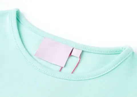 Tricou pentru copii, turcoaz deschis, 128 - 3/5