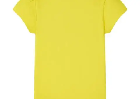 Tricou pentru copii, galben aprins, 128 - 2/5