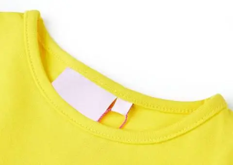 Tricou pentru copii, galben aprins, 128 - 3/5