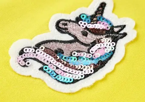 Tricou pentru copii, galben aprins, 128 - 4/5