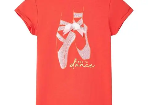 Tricou pentru copii, roșu, 128 - 1/5