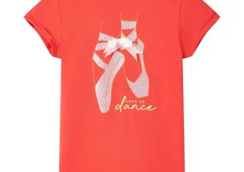 Tricou pentru copii, roșu, 128 - 2/5