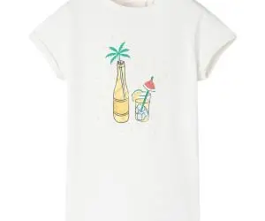 Tricou pentru copii, ecru, 128