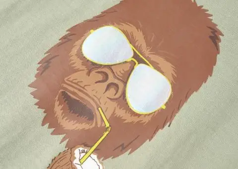 Tricou pentru copii cu mâneci scurte, kaki deschis, 116 - 4/5