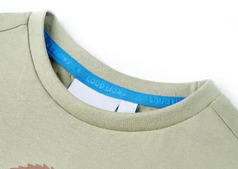 Tricou pentru copii cu mâneci scurte, kaki deschis, 140 - 3/5