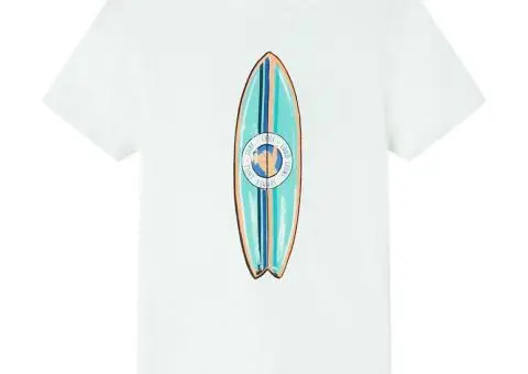 Tricou pentru copii cu mâneci scurte, ecru, 104 - 1/5