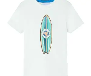 Tricou pentru copii cu mâneci scurte, ecru, 104